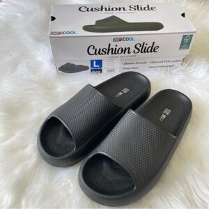 32 Degrees Cool Cushion Slides Slippers Sandals Shower Shoes Unisex Black 7 - 8